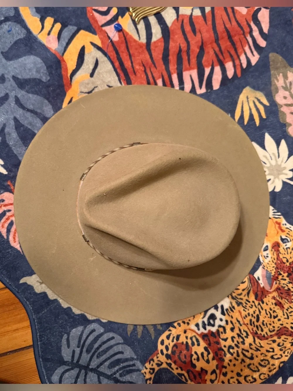 Stetson American Buffalo Drifter 4X Buffalo Felt Western Hat Stone 6 7/8 USA
